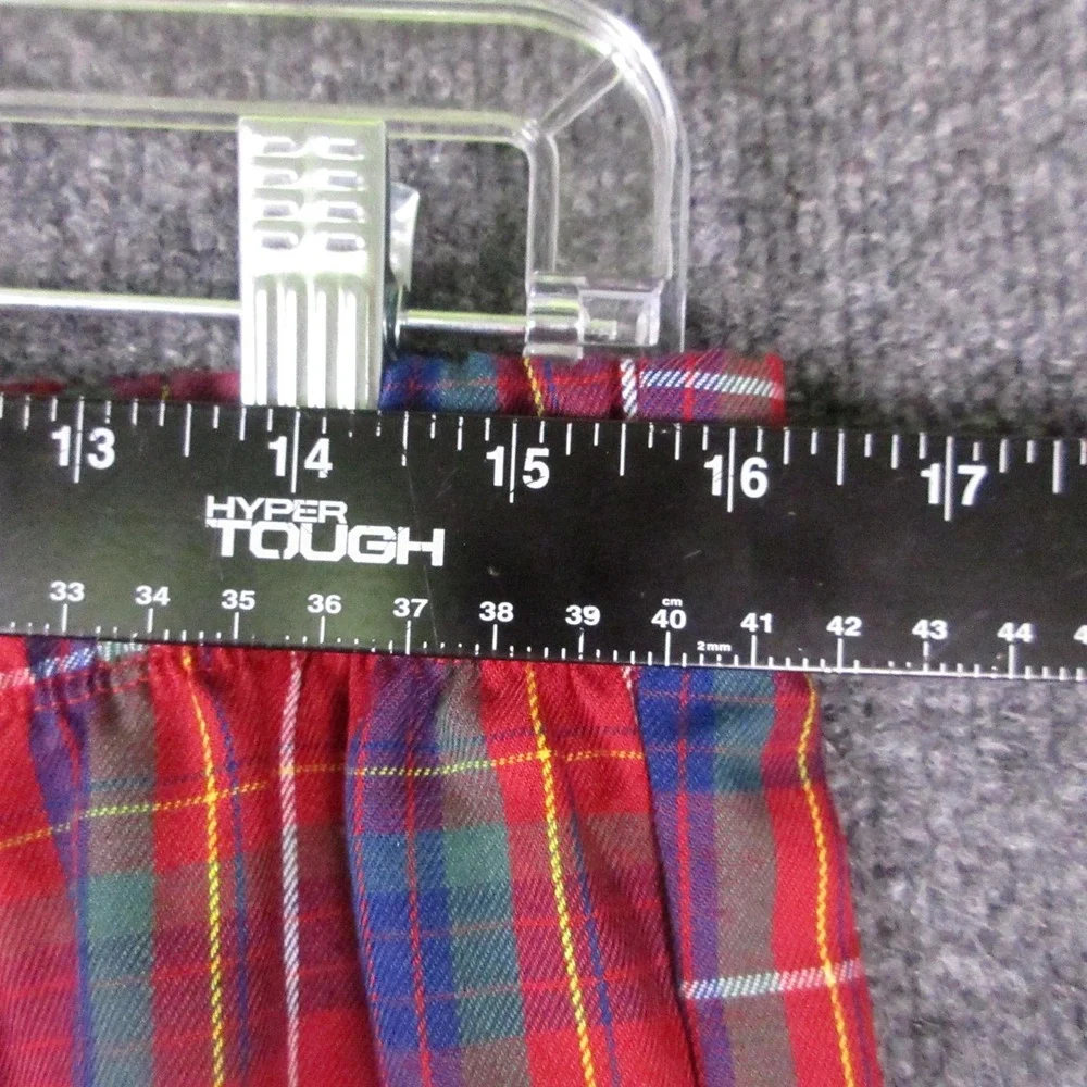 Disney Store Pajama Set Mens Large Red Plaid Mickey Mouse Flannel Button Front - Picture 13 of 14